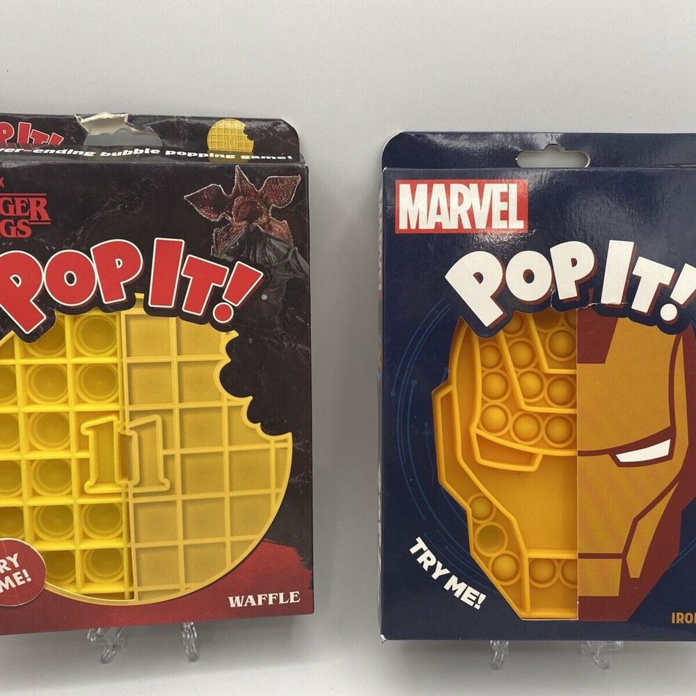 Pop it! Marvel Iron Man & Stranger Things 11 ‘s Waffle, Bubble and Sensory Gam